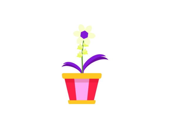 Beautiful Flowers in Pots-11 Graphics and Illustrations Review