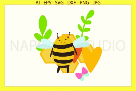 Bee Flowers Honey Animals Svg Graphics and Illustrations Review