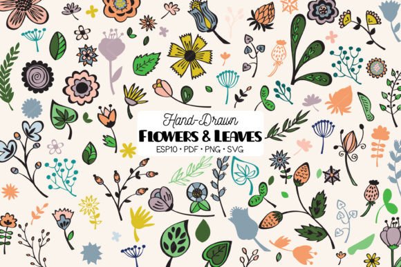 Colored Flowers Leaves Nature, Plant Graphics and Illustrations Review