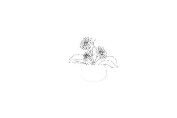 Flowers Bright Concept Outline Graphics and Illustrations Review