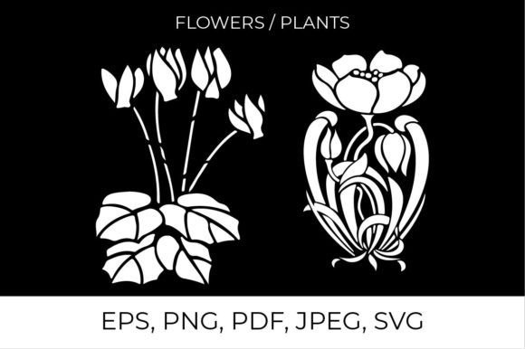 Flowers Bundle Svg Cut File, Wildflower Graphics and Illustrations