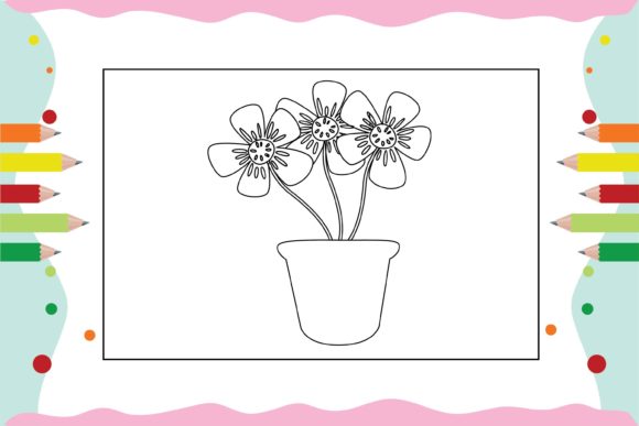 Flowers Coloring Pages for Kid 49 Graphics and Illustrations