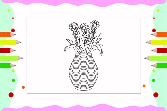 Flowers Coloring Pages for Kids 12 Graphics and Illustrations Review