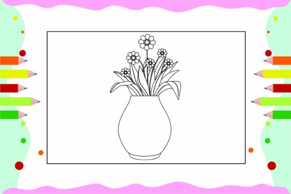 Flowers Coloring Pages for Kids 17: Graphics and Illustrations Review