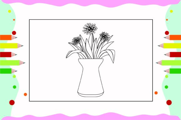 Flowers Coloring Pages for Kids 19 Graphics and Illustrations Review