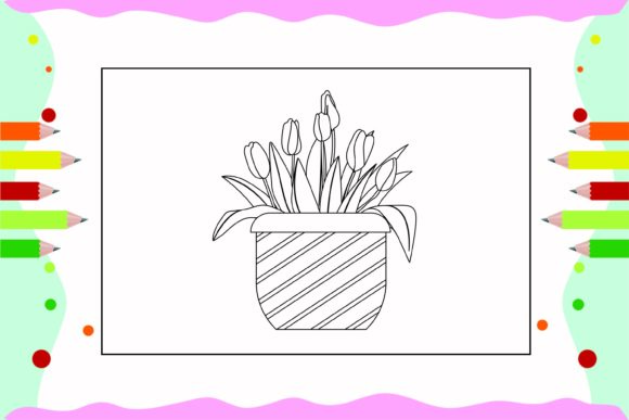 Flowers Coloring Pages for Kids 31 Graphics and Illustrations Review