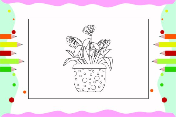 Flowers Coloring Pages for Kids 43 Graphics and Illustrations Review