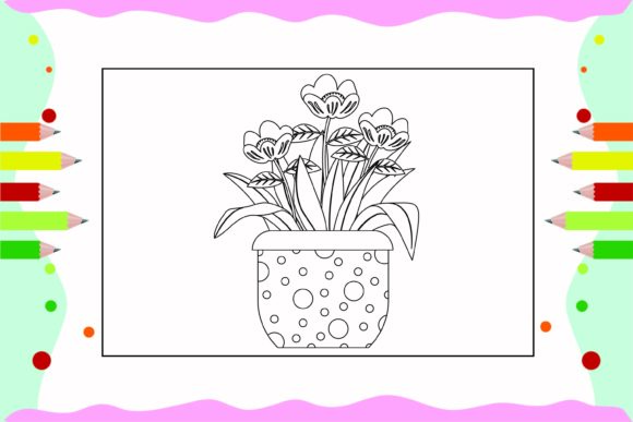 Flowers Coloring Pages for Kids 49 Graphics and Illustrations Review