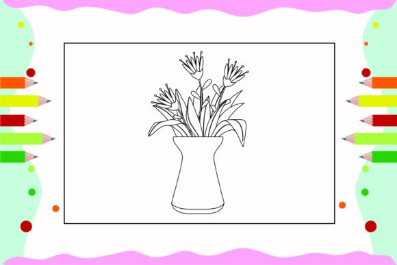 Flowers Coloring Pages for Kids 6: Graphics and Illustrations Review