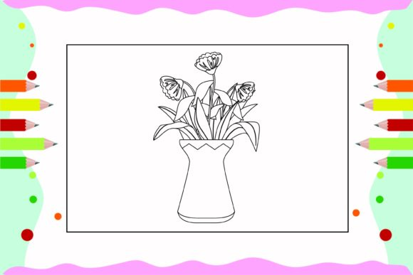 Flowers Coloring Pages for Kids 7 Graphics and Illustrations Review