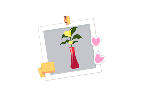 Yellow Flowers Photos Frame Illustration Graphics and Freebies